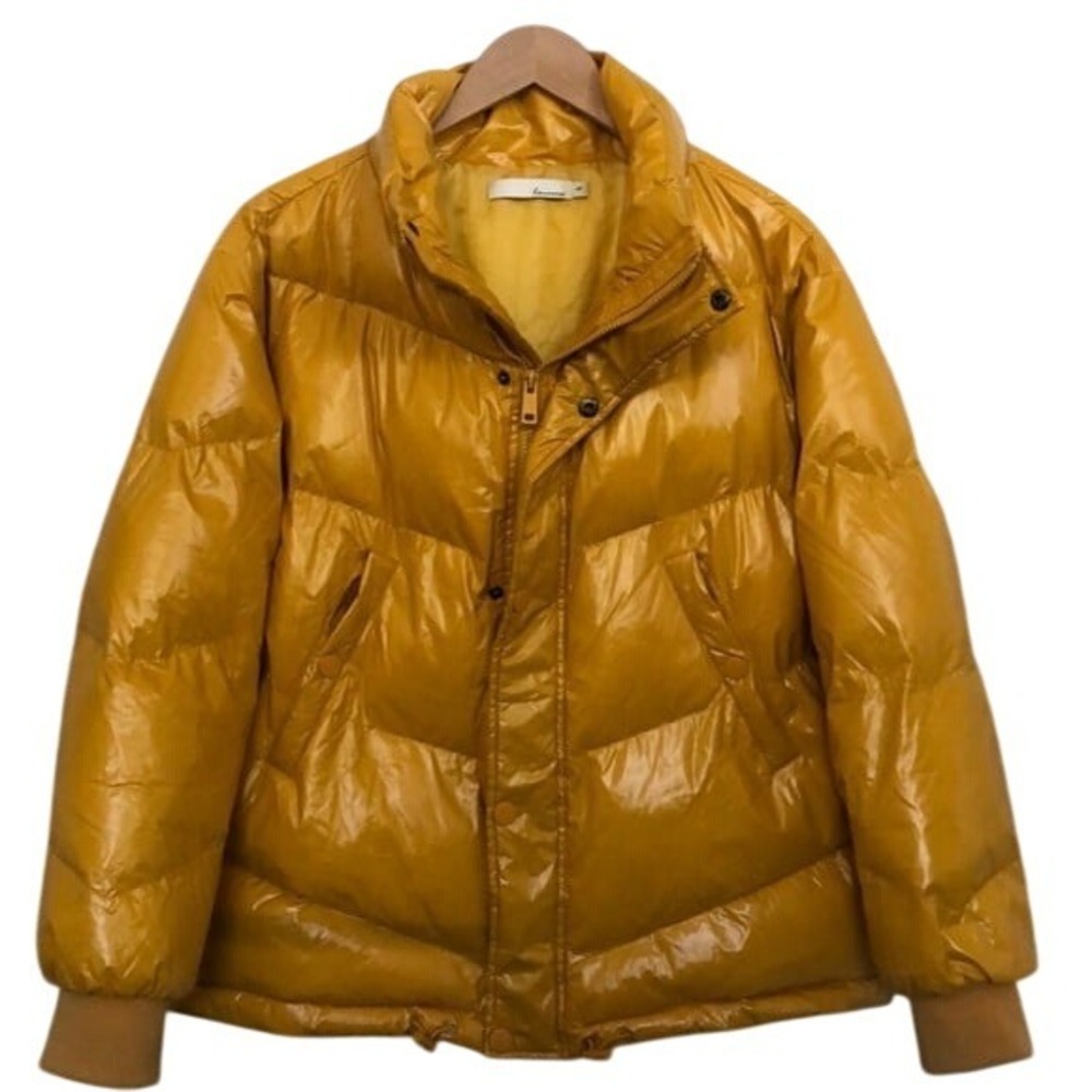 Lexixixi yellow puffer rain coat men's size S small